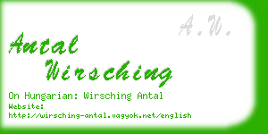 antal wirsching business card